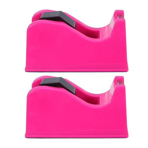 SHOWERORO Desktop Tape Dispenser Modern Tabletop 2pcs for Office and Craft Supplies with Refillable Design and Non-Skid Base, Precise Cutting Performance, Accommodates 1" and 3" Core Rolls