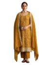 Shriva Fashion Womens Ready to Wear Indian Ethnic Embroidered Kurti Set with Dupatta for Festive Party Wear (3068), Yellow, 38