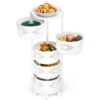 Shulemin 5 Tier Kitchen Storage Cart, Rotating Basket Organizer Rack