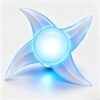Shuriken Fidget Spinner, Windstyle Rotating Disc with 3 LED Light Modes, Cool Sci‑Fi Rasengan Sensory Spinning Fidget Toy for Adults Party Cosplay Gift