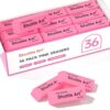 Shuttle Art Pink Erasers, 36 Pack Erasers Bulk, Latex-Free, No Smudge, Soft Eraser for Kids, Teachers, Homeschools, Art Classes and Back to School Supplies