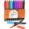 Shuttle Art Wet Erase Markers 10 Colors 1mm Fine Tip Smudge-Free Markers