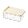 SiaBiced Fridge Organizer Bins Refrigerator Organizer Containers Storage Box with Lids PET Thick Stackable for Food Suitable for Kitchen Fridge Freezer Pantry