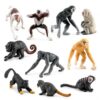 SiaBiced Primate Animal Figures, 10-Piece Toy Set