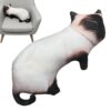 Siamese Cat Plush Pillow 60cm – Realistic Animal Cushion | Soft Sleep Decor