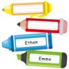 SICOHOME Name Tags for Classroom Desks - 36pcs Student Name Plates for Students Self Adhesive Names Labels for Kids for Kindergarten Preschool Classroom Back to School Teacher Supplies Must Haves