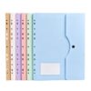 Side-Opening Expanding Pockets, 11-Hole Snap-Closure Waterproof Sleeves. 6-Pack Colored Folders w/Labels for 2/3/4 Ring Binders, Letter/A4 Documents, School Office Filing.