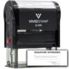 Signature Witnessed Self-Inking Rubber Stamp | Notary Accessory Rubber Stamps (Black Ink) - Q-200
