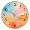 Silent Non Ticking White Dial Clear Numbers Wall Mounted Kitchen Office Study Clock