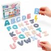 Silicone Alphabet Magnetic Letters, 26 ABC Uppercase Fridge Magnets for Kid