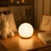 Silicone Kids Night Light, Dimmable Touch Bedside Lamp with 7 Solid Colors