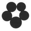 Silicone Piggy Bank Stopper Plug Black 5pcs Money Jar