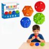 Silicone Sensory Fidget Toys for Kids, Textured Stress Relief Squeeze Toys, Quiet ADHD Focus Toy for Classroom, Anxiety Relief Sensory Toys for Autism, Classroom Prize Gifts