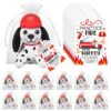 Silipull 24 Pcs Fire Safety Awareness Stuffed Dalmatian Dogs with Fire Hat Firefighters Gifts 4" Animal Plush for Firemen Firetruck Party Favor Gift Box Stuffers