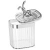 Silver Bunny for Pp Makeup Organizer Jar Cotton Swabs and Rubber Bands