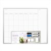 Silver Framed 16"×20" Magnetic Dry Erase Monthly Calendar Reusable Whiteboard