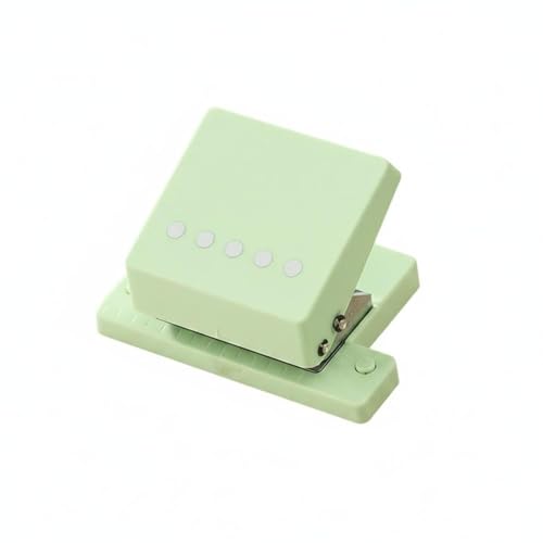 Simhoa Punched Paper Binder Lightweight Hole Punch Binding Tool with Precision Ruler and Scale Multi Hole for Planner Inserts PP Zinc Alloy Suitable for calendars journals Home Study, Light Green