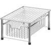 Simple Houseware Stackable Basket Drawer, Chrome (Pack of 10)