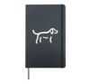 Simple Minimalist Badge Patch Line Art Dogs Dog Hardcover Journal, Black