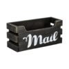 Simple Wooden Mail Sorter, Black, Desktop Organizer,