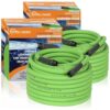 Simpli-Magic Garden Hose 50ft x 5/8", Water Hose Heavy Duty, Flexible, Lightweight Hybrid Hose with Grip Handle - 2 Pack