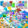 SIMPLIPLAY Mermaid Sensory Kit, 18oz 6 Pcs Glitter Doughs