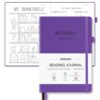 SIMSIMY Reading Journal with 104 Book Reviews, Book Journal for Books Lovers & Readers - Review and Track Your Reading Progress, Reading Log Notebook Gift, A5, Purple