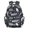 Sinestour Hockey Print Casual Clear Backpack for Girls & Boys