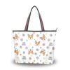 Sinestour Puppies Paw Pattern Tote Bag for Women Gym Work Travel