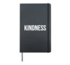 Single Word Quote That Says Kindness Hardcover Journal, Black