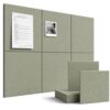 SIOLOC Felt Bulletin Board Tiles, 6 Pack Sage Green Cork Board Alternative for Walls, 36 x 24 in Felt Wall Tiles, Large Push Pin Board for Home Office, Classroom, Dorm Decor
