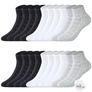 SIONCY 10 Pairs Ankle Socks for Women Cotton Low Cut Athletic Socks, D