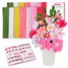 Sisyeuo 550Pcs Colorful Plush Stems Flower Set Pipe Bouquets with Instruction for Wedding Flower Arrangements Educational