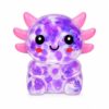 Sitting Axolotl Squeeze Toy, Slow Rising, Ages 3+(Big Glitter Purple)
