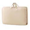 Six-in-One Foldable Travel Storage Bag, Compression Packing Organizers, Space Saving 40% Clothes Organizer, Portable Luggage Suitcase Hanging Travel Organizer with Compartments, Beige