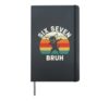 Six Seven Bruh Dabbing Chihuahua 6 7 Meme Gen Alpha Slang Hardcover Journal, Black
