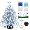 SJJSJJ Lighted DIY Beaded Christmas Tree Kit for Adults (Blue & White)