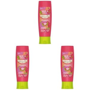 SKALA Fruitastic Watermelon Conditioner 10.99 fl oz – Curl-Defining & Hydrating – With Argan Oil, Watermelon Seed Oil, Vitamins A & C – Silicone-Free, Paraben-Free – For Curly, Frizzy Hair (Pack of 3)