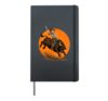 Skeleton Bull Rider Halloween Cowboy Rodeo Western Hardcover Journal, Black