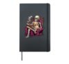Skeleton Reading With Labrador Dog Spooky Halloween Costume Hardcover Journal, Black