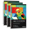 Sketchbook 5.5 x 8.5 Inch, 160gsm Drawing Paper, Colorful Black