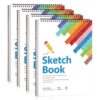 Sketch Book 9 x 12 Inch Drawing Pad for Kids Adults Beginners Acid Free Paper Spiral Bound Sketchbook for Drawing Colored Pencils Charcoal Pastels Art Class Travel