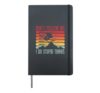 Skiier Jump Don't Follow Me I Do Stupid Things Retro Skiing Hardcover Journal, Black