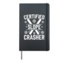 Skiing and Snowboarding Beginner Winter Sports Enthusiast Hardcover Journal, Black