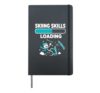 Skiing Skills Loading Funny Beginner Skier Hardcover Journal, Black