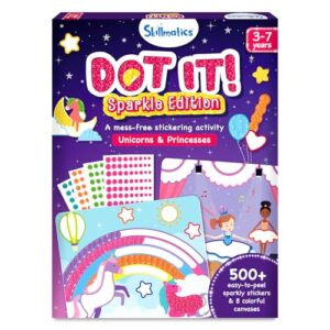 Skillmatics Dot It Sticker Art – Unicorns & Princesses Sparkle, Craft Kit