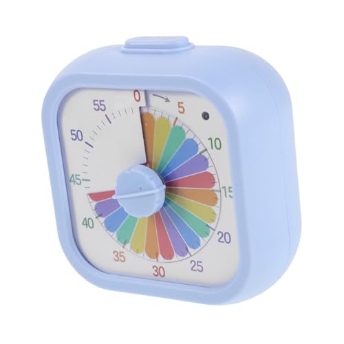 SKISUNO Visual Timer 60 Minutes for Classroom and Cooking Square Non-Ticking Plastic Countdown Timer with Loud Alarm, Flexible Timing, and Easy Operation for Teachers and Students