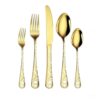 Skull Golden Silverware Set for 2, 10-Piece Golden Flatware Set, Gothic Skeleton Cutlery for Decoration, Halloween, Christmas, Party, Gift, Housewarming