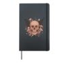 Skull Mushrooms Goblincore Scribble Art Sketch Aesthetic Hardcover Journal, Black