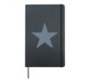 Slate Grey Star on Multiple Colours Hardcover Journal, Black